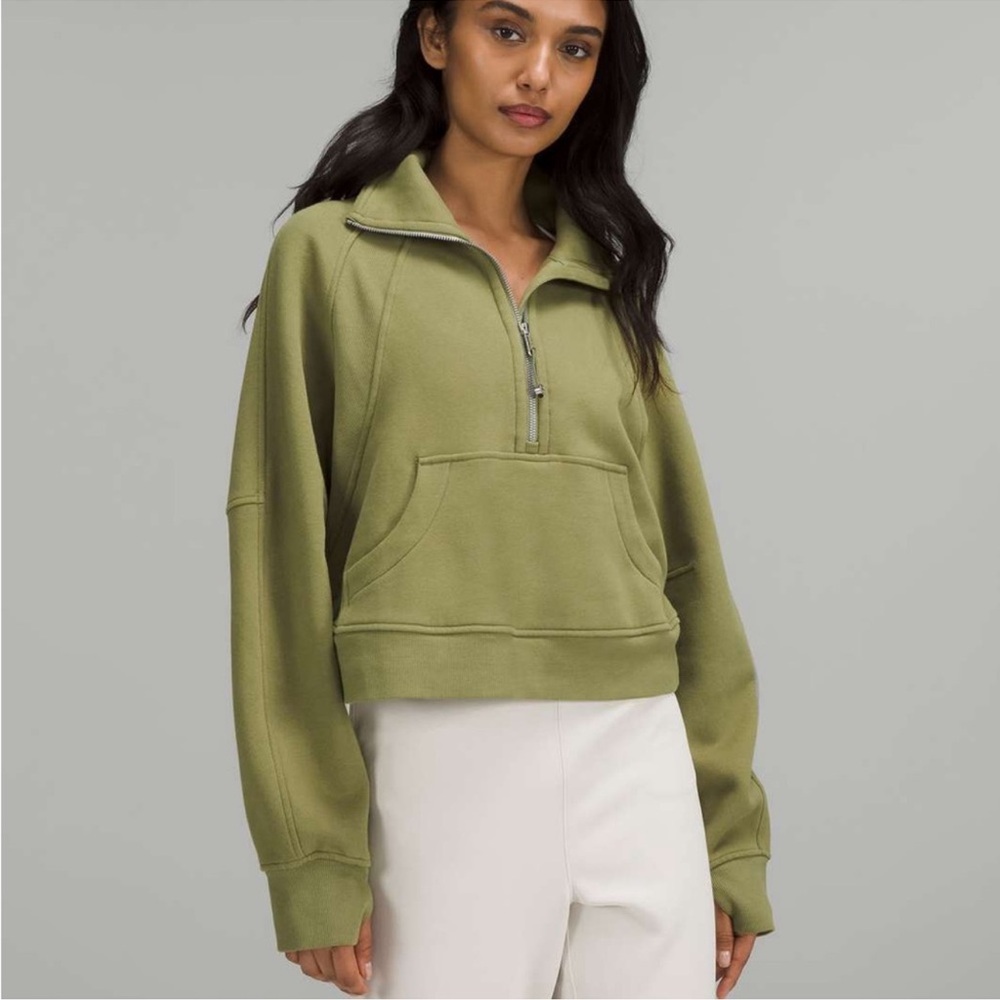 Lululemon half zip scuba bronze green XL/XXL